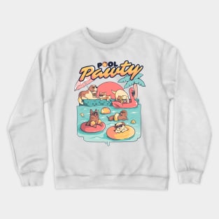 Pool Pawty - Cute Summer Dog Gift Crewneck Sweatshirt